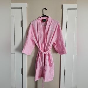 Womens custom robe KAYLA one size pink event vacation bridesmaid hotel travel